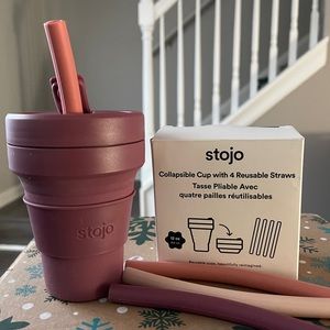 Stojo | Collapsable Cup with 4 Reusable Straws